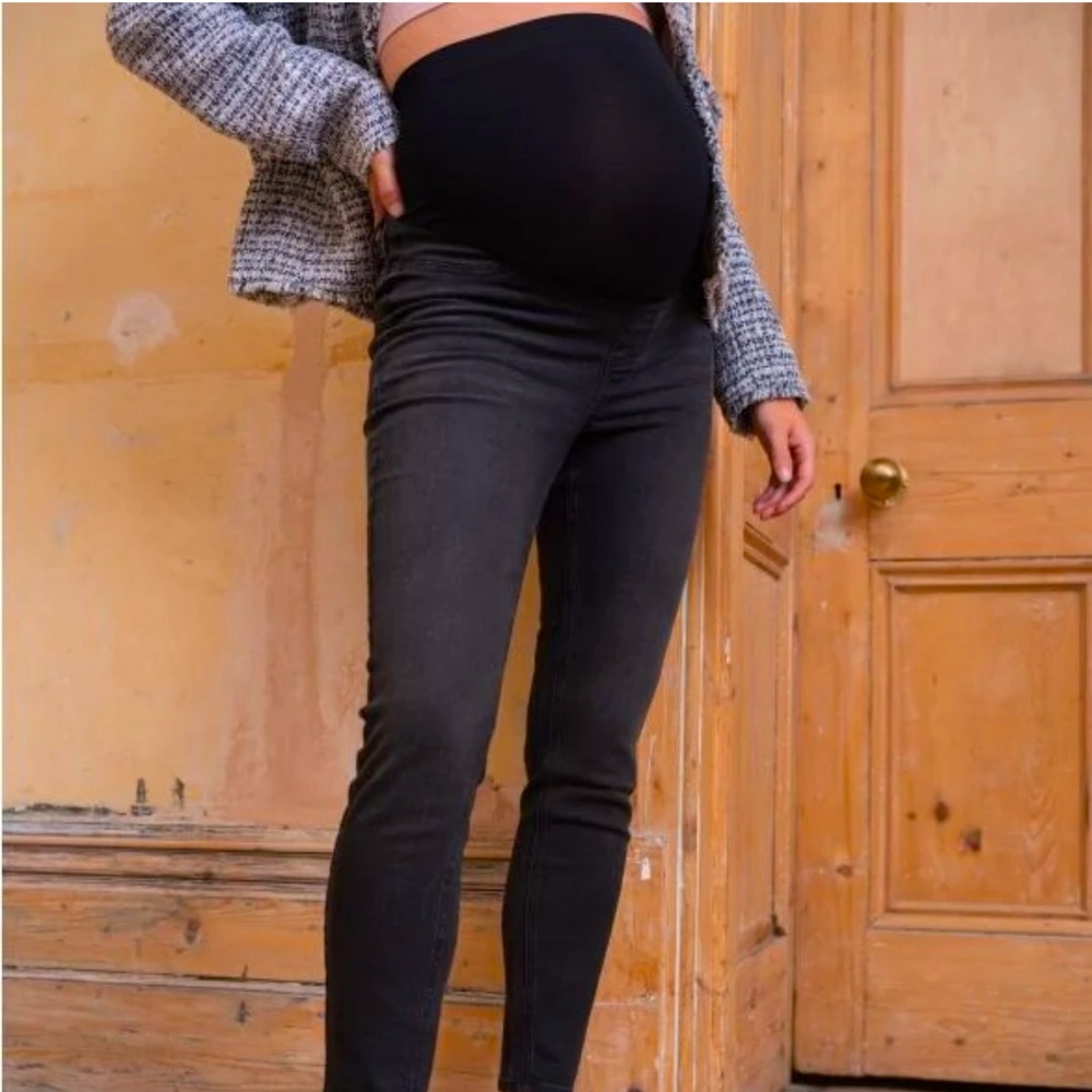 J Brand super skinny Pitch Maternity Jeans 30 full panel black